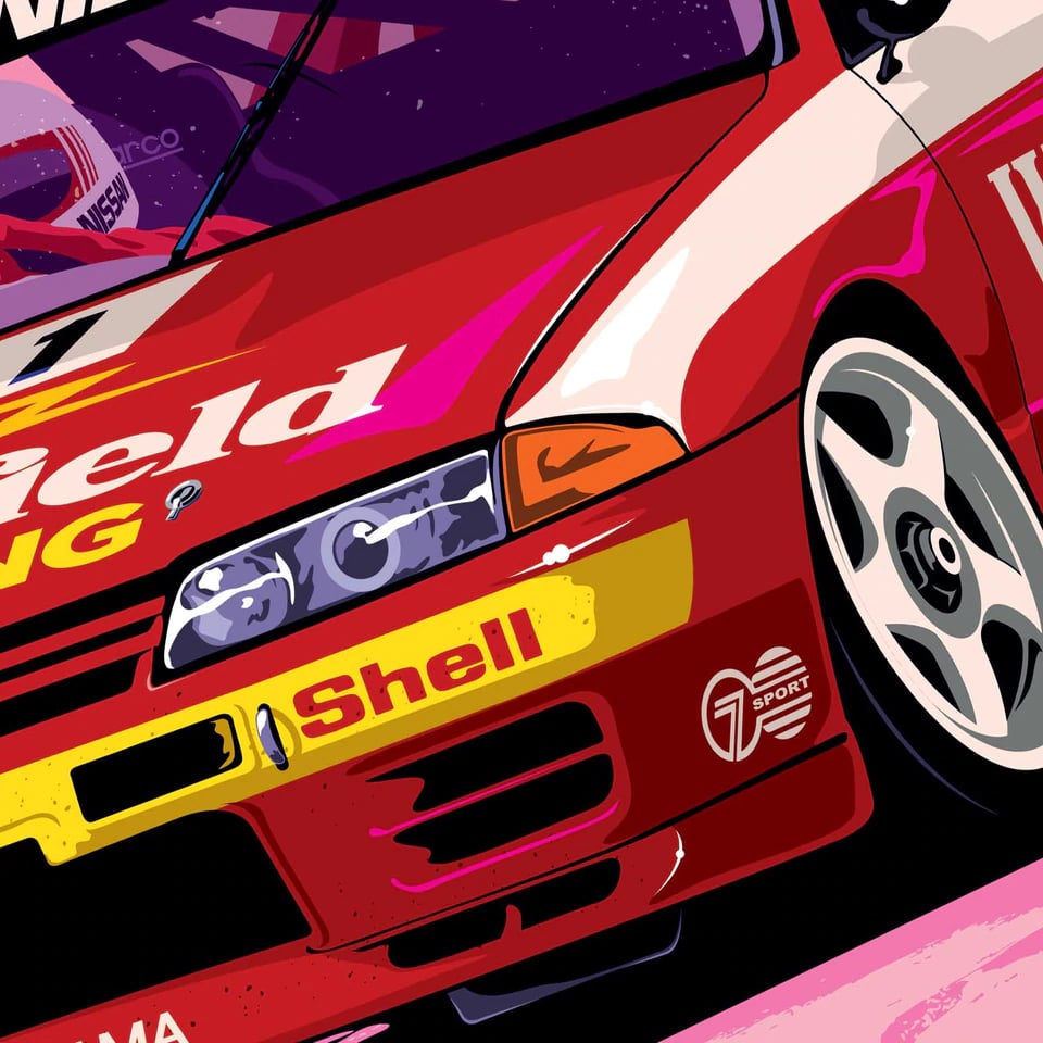 1992 Group A R32 GT-R's Godzilla A2 Print | Motive